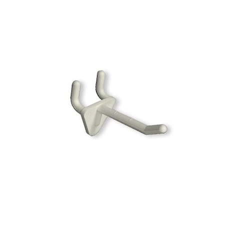 Azar Displays 2" Glass-Filled Nylon Hook: 0.287" Dia., PK50 800072-WHT